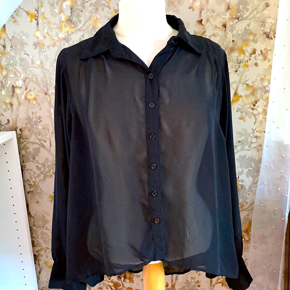 Sheer Black Blouse